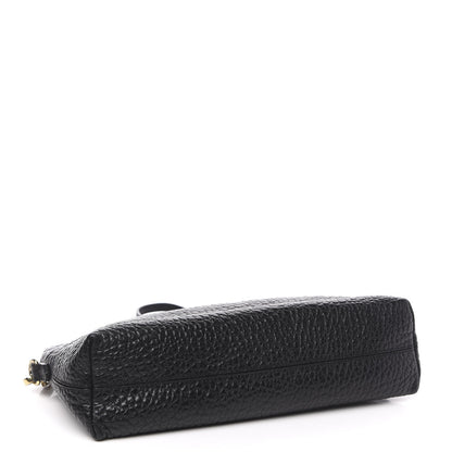 Burberry Signature Grain Calfskin Small Chichester Crossbody Clutch Bag Black 4 of 11