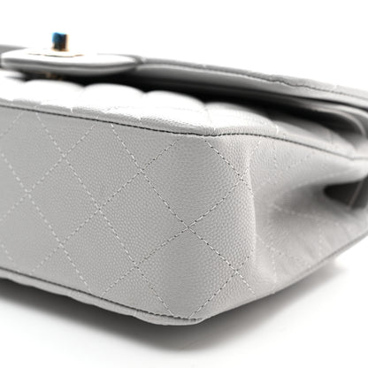 Chanel Caviar Quilted Small Double Flap Grey 9 of 9