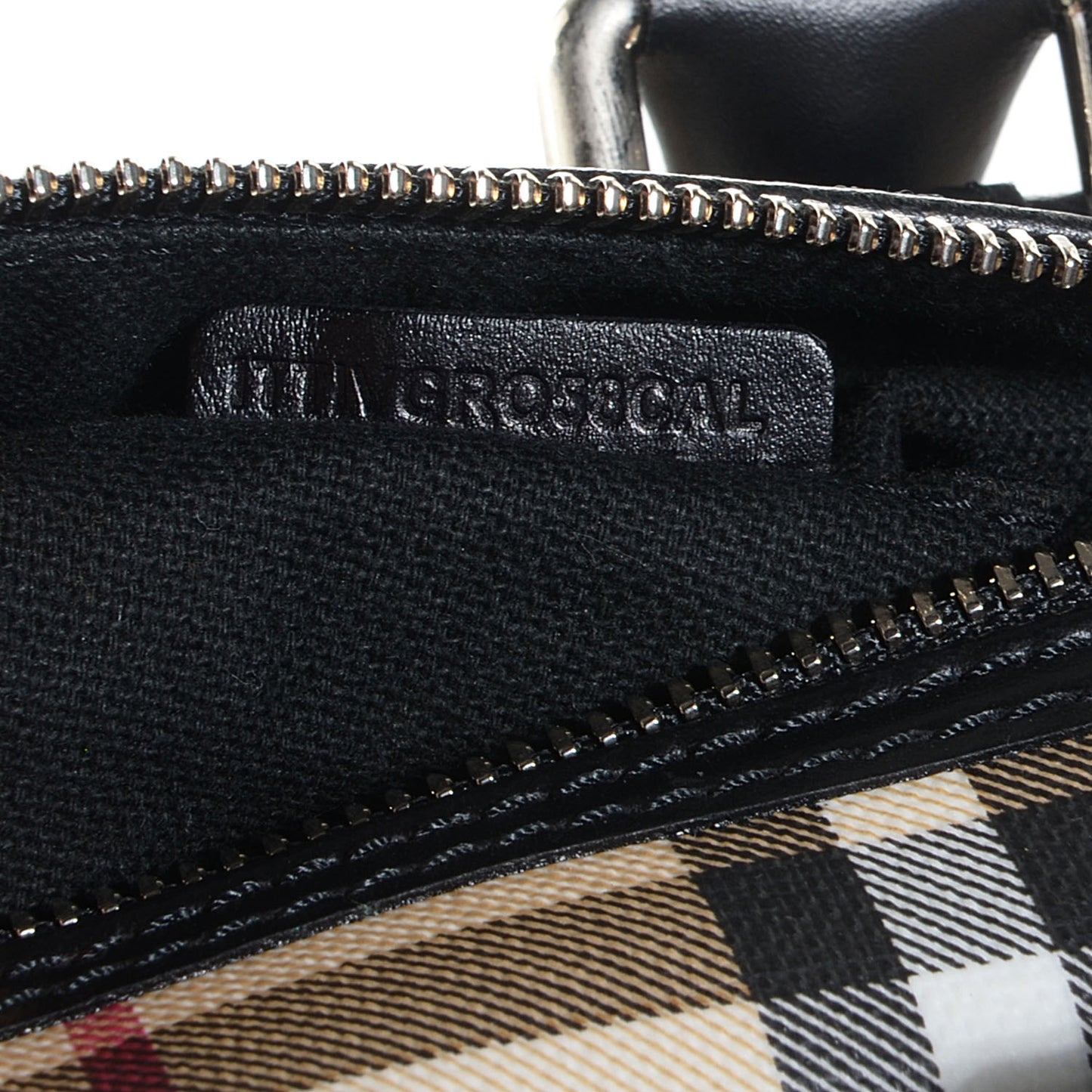 House Check Studded Bowler Black
