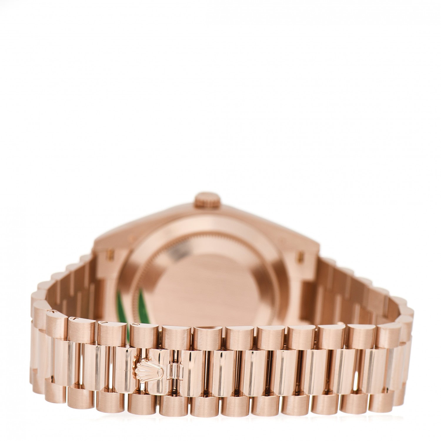 Rolex 18K Everose Gold 40mm Oyster Perpetual Day-Date President Watch Olive Green 228235 3 of 5