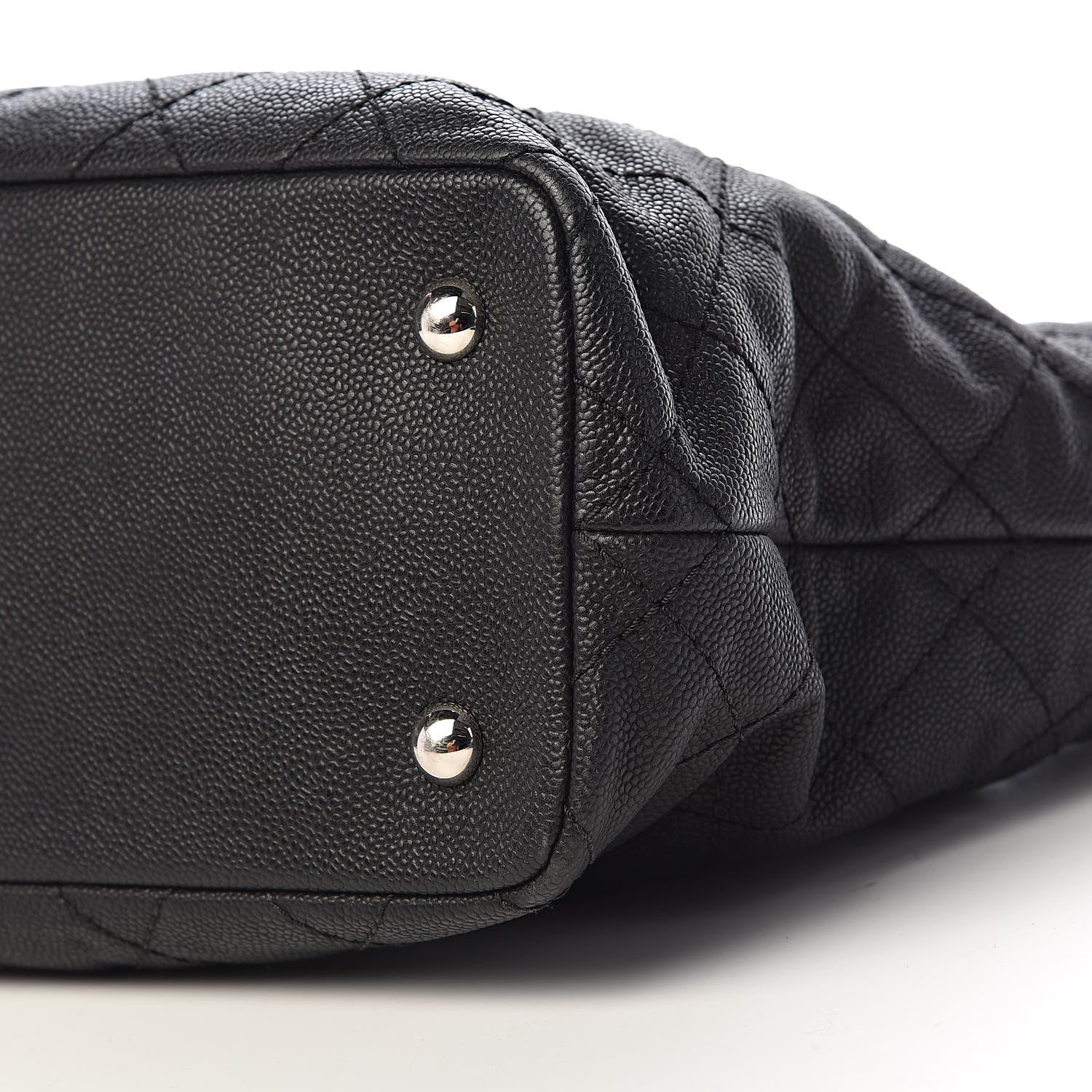 Chanel Grained Calfskin Quilted Small Daily Shopping Tote Black 11 of 12