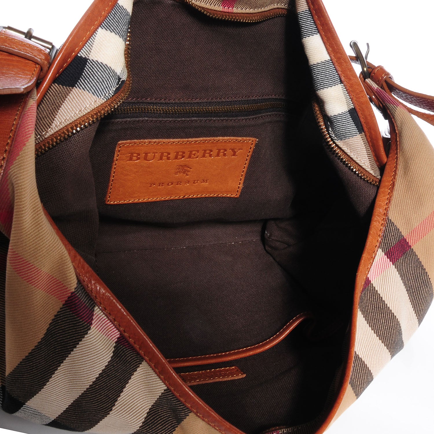 Burberry Prorsum House Check Hobo Saddle Brown 5 of 8