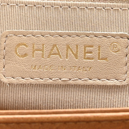 Chanel Washed Calfskin New Medium Boy Flap Light Brown 6 of 10