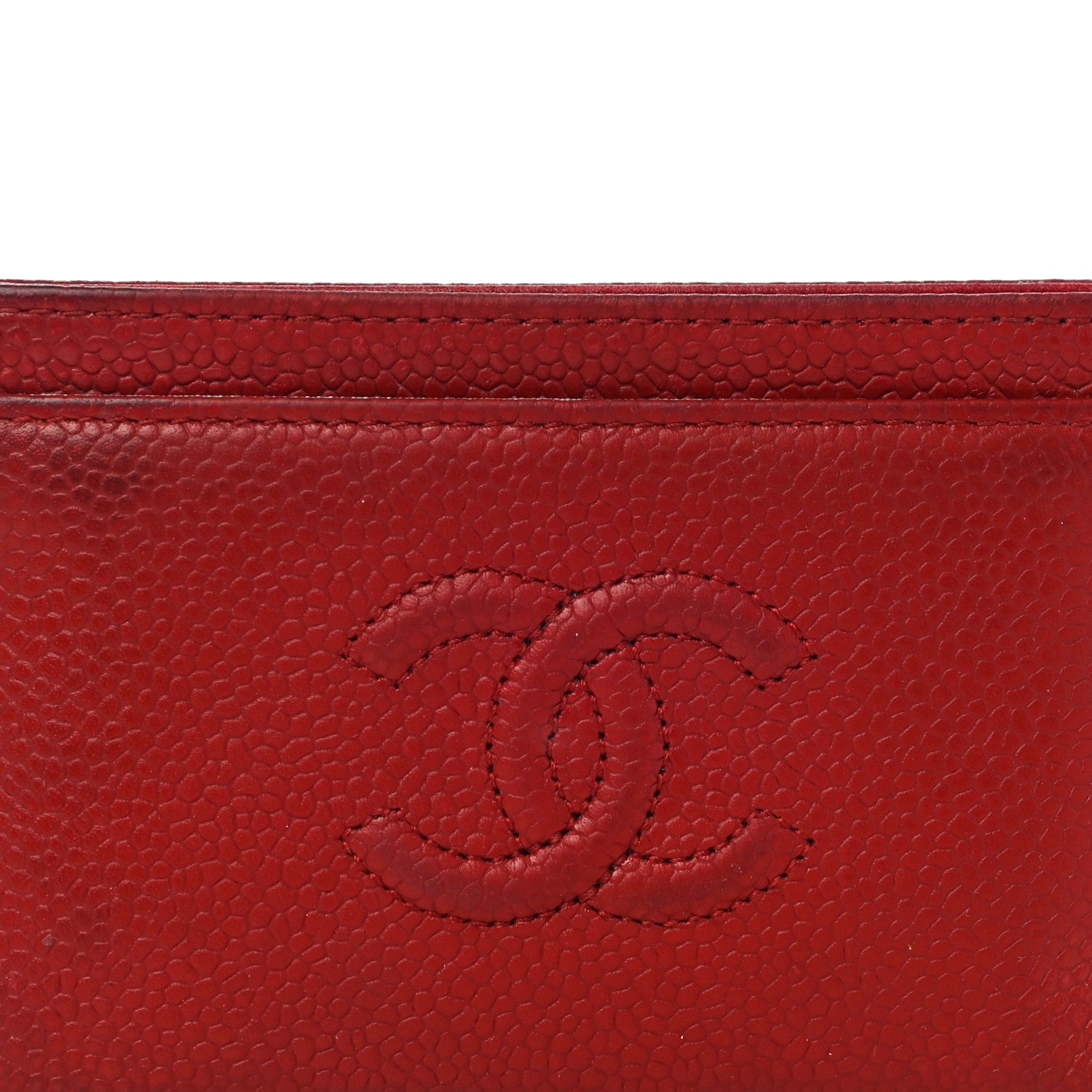 Chanel Caviar Timeless CC Card Holder Red 11 of 11