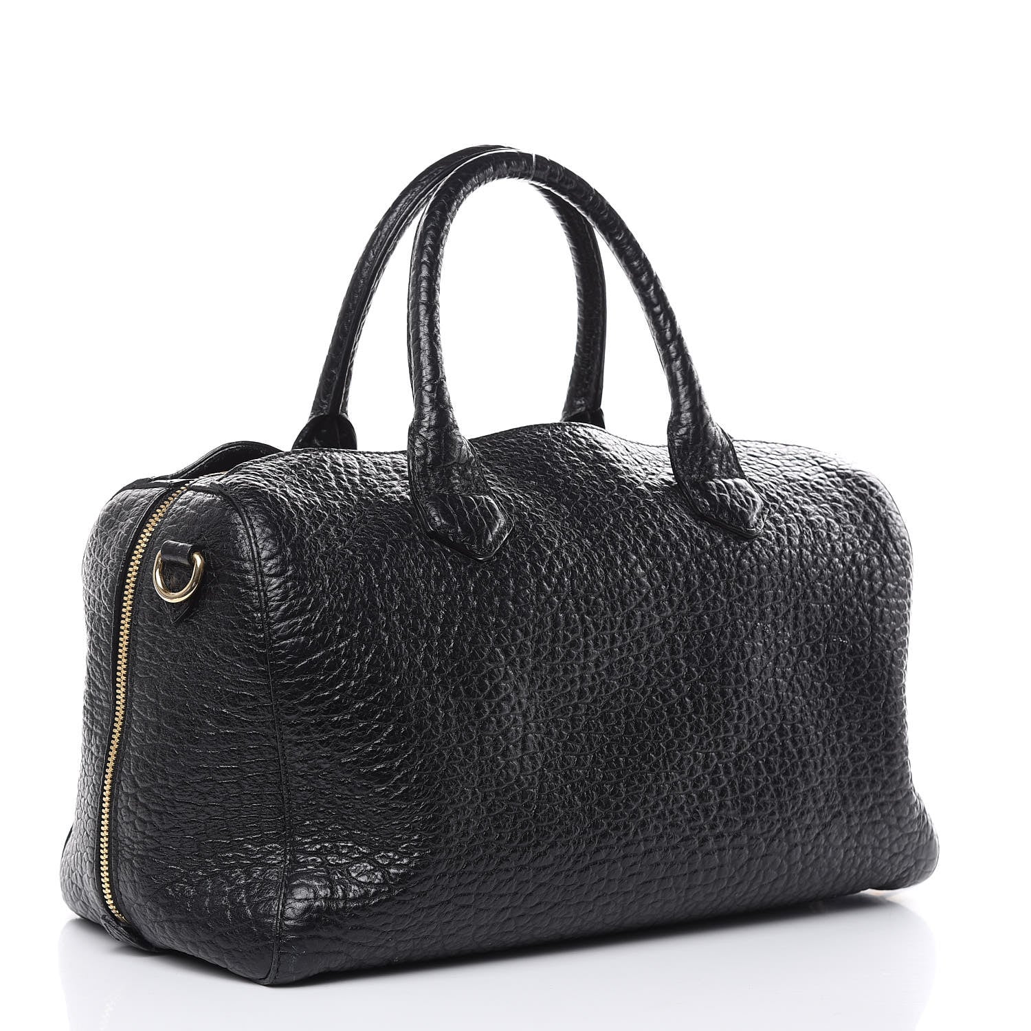 Burberry Heritage Grain Medium Alchester Bowling Bag Black 3 of 14