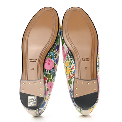 Gucci X KEN SCOTT Canvas Infinity Giardino d Apri Womens Jordaan Loafers 40 Ivory Pink Mystic White 9 of 16