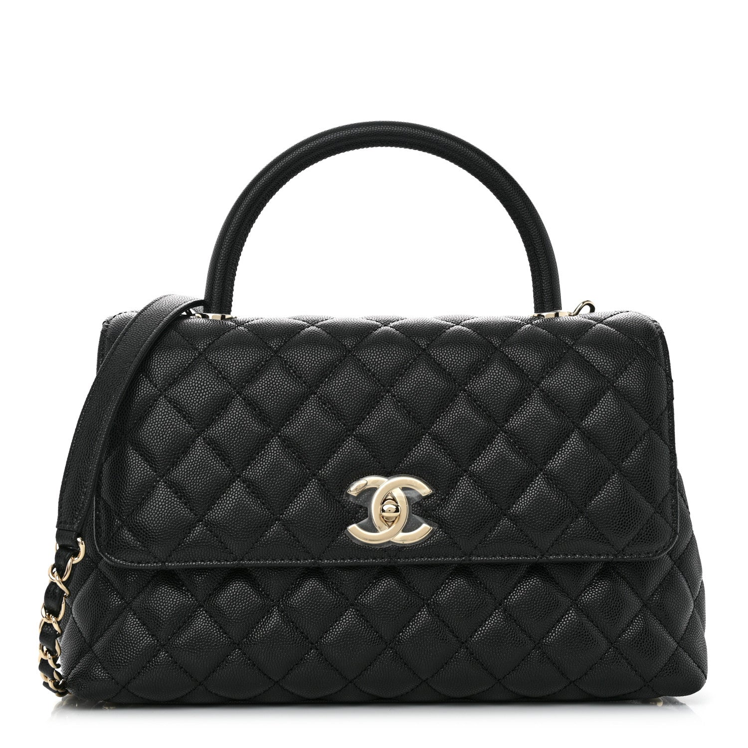 Chanel Caviar Quilted Small Coco Handle Flap Black 1 of 11