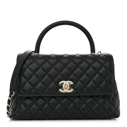 Chanel Caviar Quilted Small Coco Handle Flap Black 1 of 11