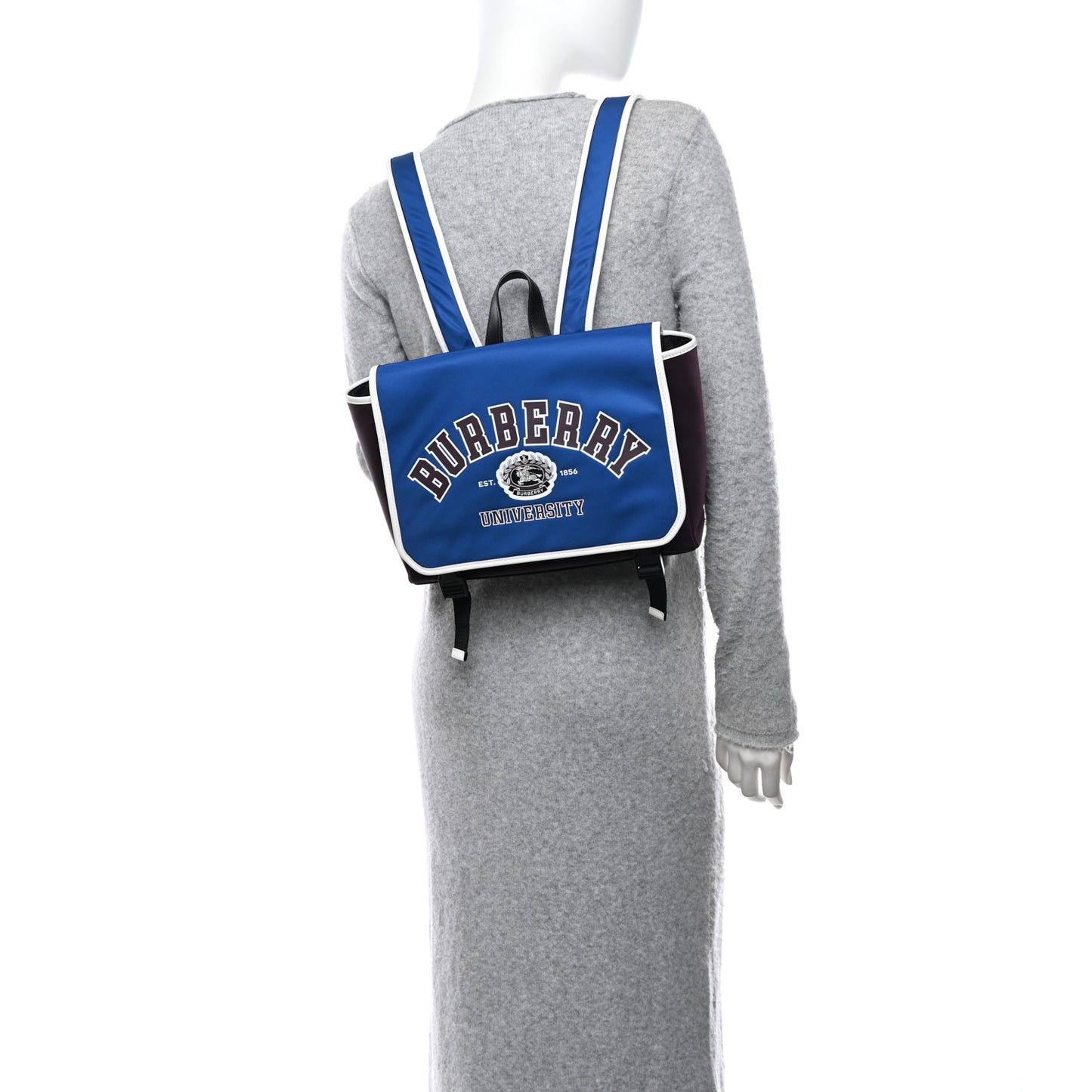 Nylon University Print Backpack
