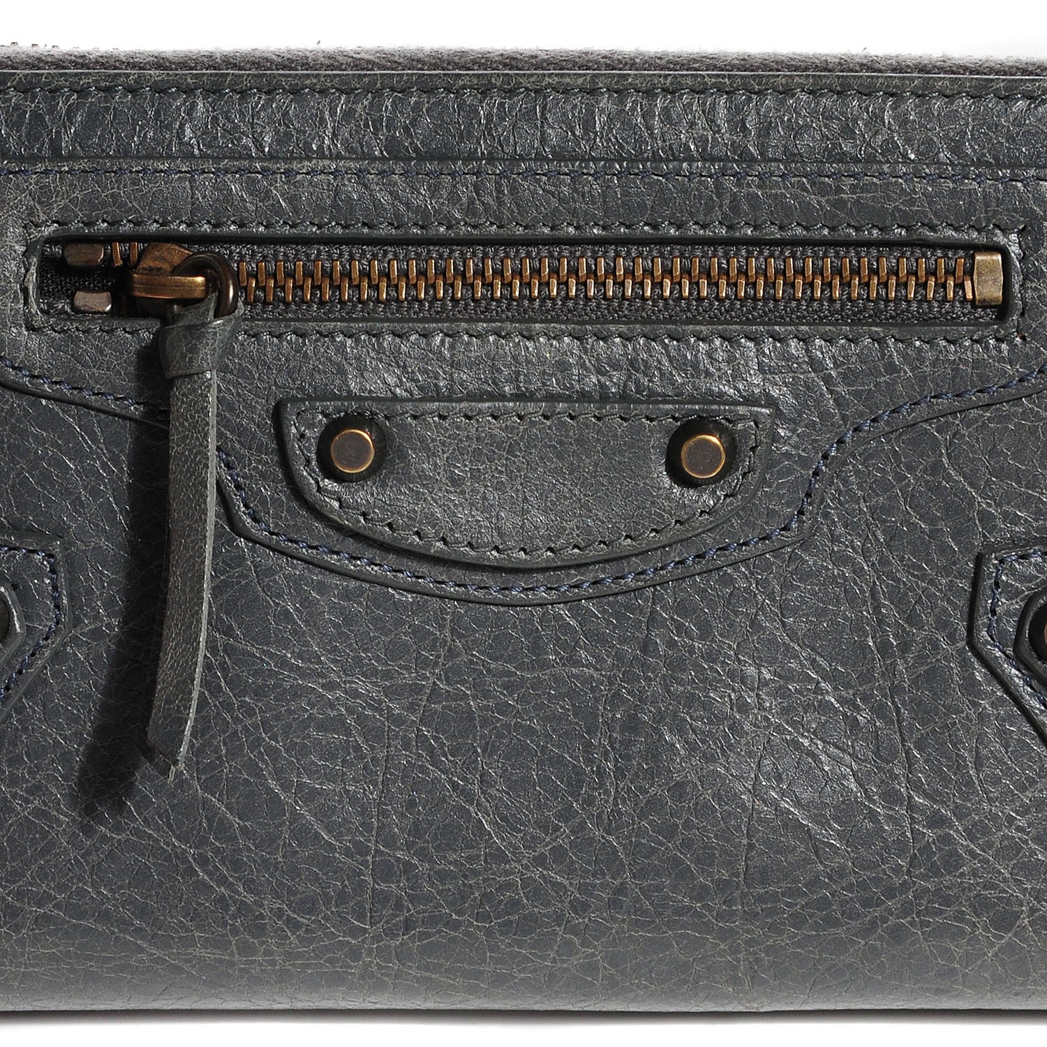 Balenciaga Agneau Classic Hardware Continental Zip Around Wallet Gris Tarmac 8 of 8