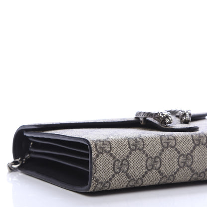 Gucci GG Supreme Monogram Mini Dionysus Chain Wallet Beige Black 8 of 10