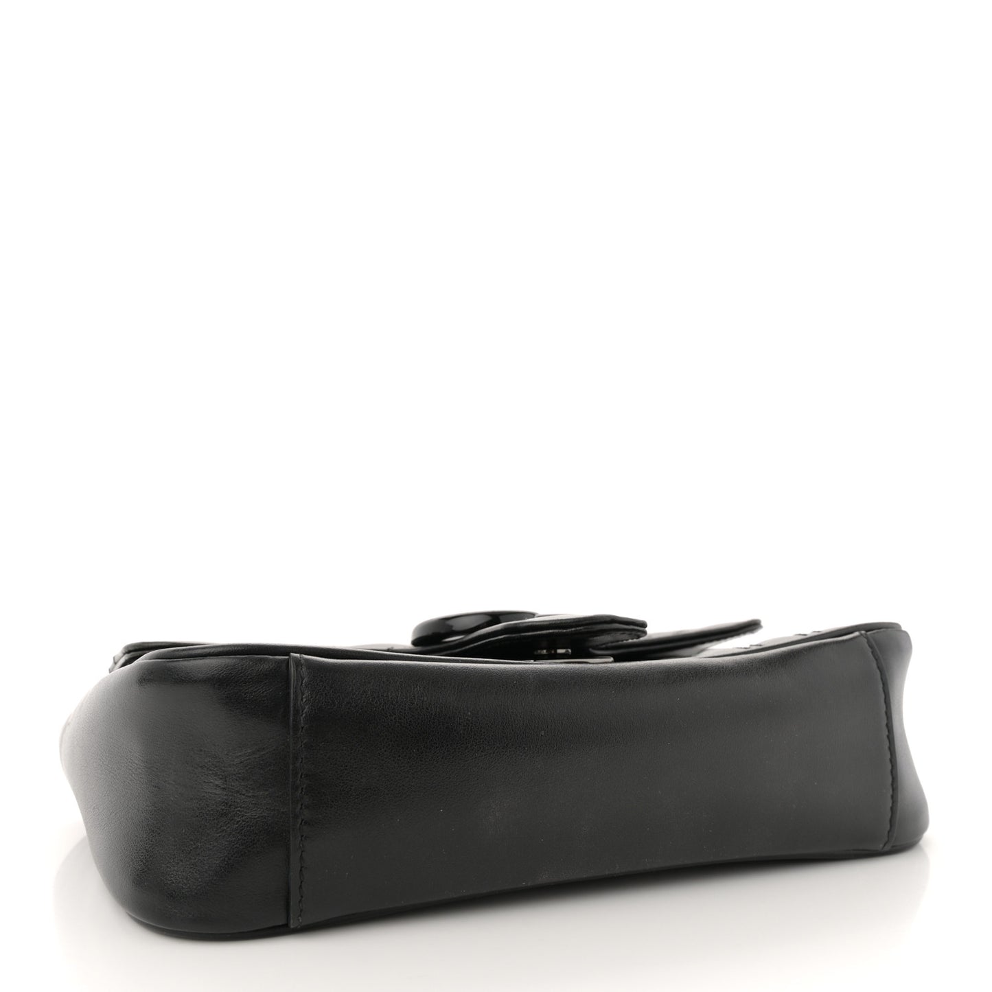 Calfskin Matelasse Monochrome Mini GG Marmont Shoulder Bag Black