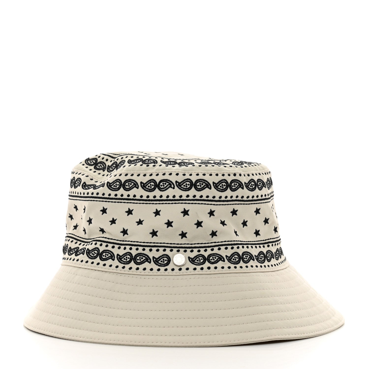 Hermes Technical Gabardine Balade Bandana Bucket Hat 57 Ecume 5 of 7