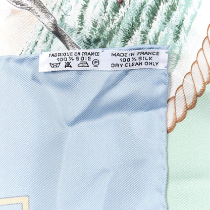 Hermes Silk Auteuil en Mai Scarf 90 3 of 4