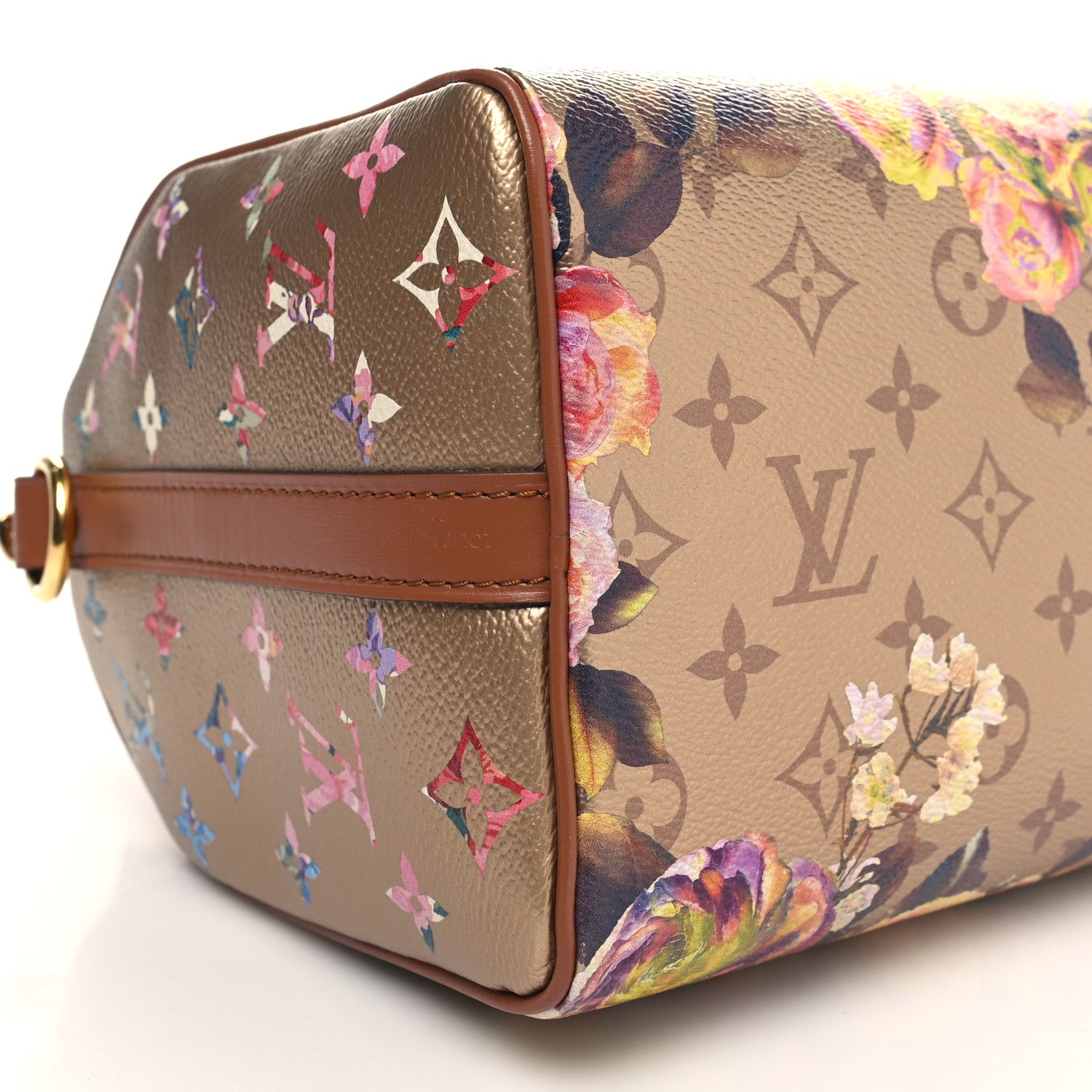 Louis Vuitton Metallic Monogram LV Garden Speedy Bandouliere 25 Gold 8 of 9