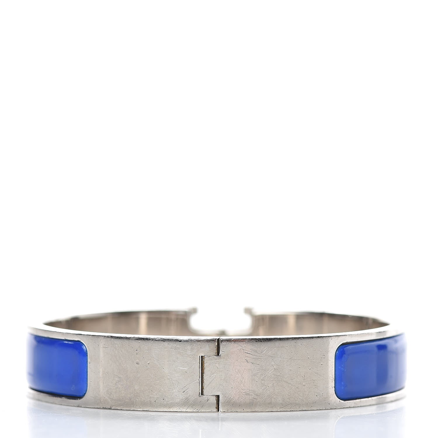 Hermes Narrow Enamel Clic Clac H Bracelet PM Bleu Electrique 3 of 8