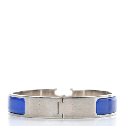 Hermes Narrow Enamel Clic Clac H Bracelet PM Bleu Electrique 3 of 8