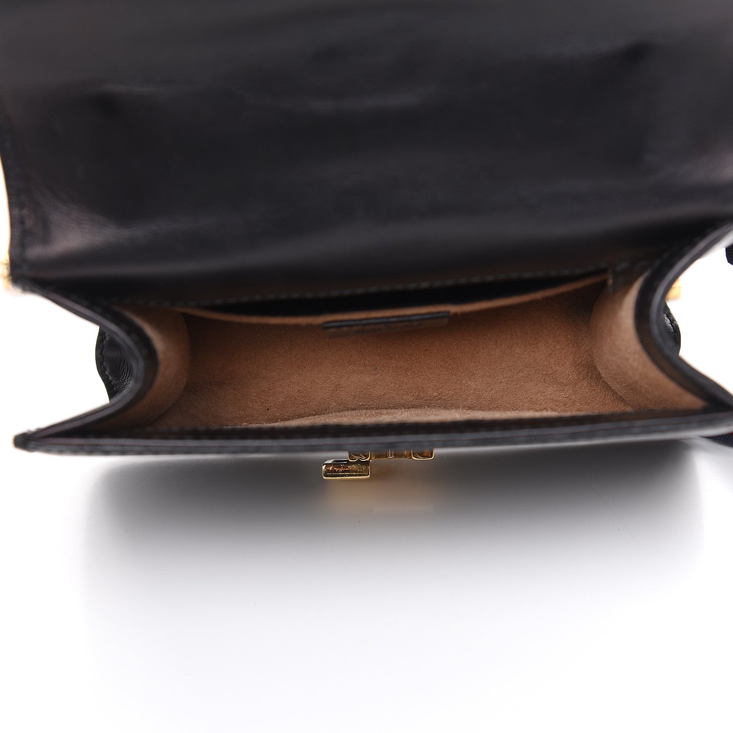 Gucci Calfskin Mini Sylvie Chain Shoulder Bag Black 7 of 11