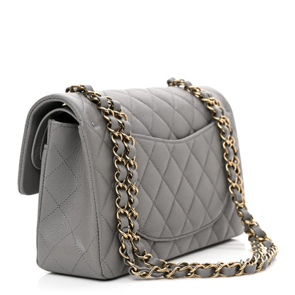 Chanel Caviar Quilted Small Double Flap Grey 3 of 10