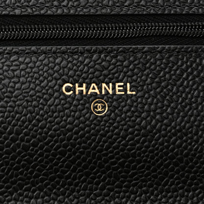 Chanel Caviar Quilted Wallet On Chain WOC Black 10 of 13