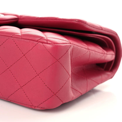 Chanel Lambskin Quilted Medium Double Flap Dark Pink 6 of 11