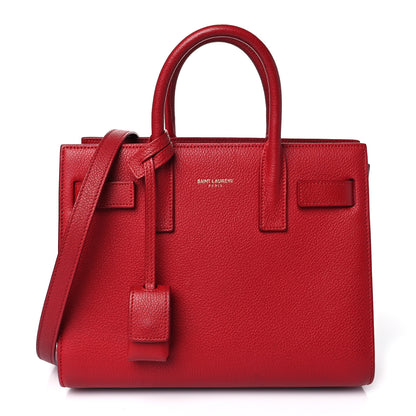 Saint Laurent Grained Calfskin Nano Sac De Jour Lipstick Red 1 of 9