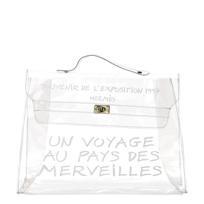 Hermes Vinyl Souvenir De L'Exposition Kelly Transparent 1 of 16