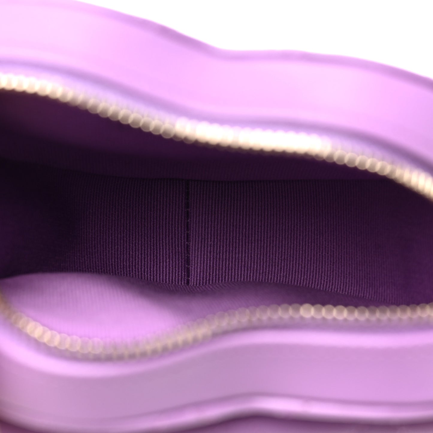 Lambskin Quilted CC In Love Heart Clutch With Chain Purple