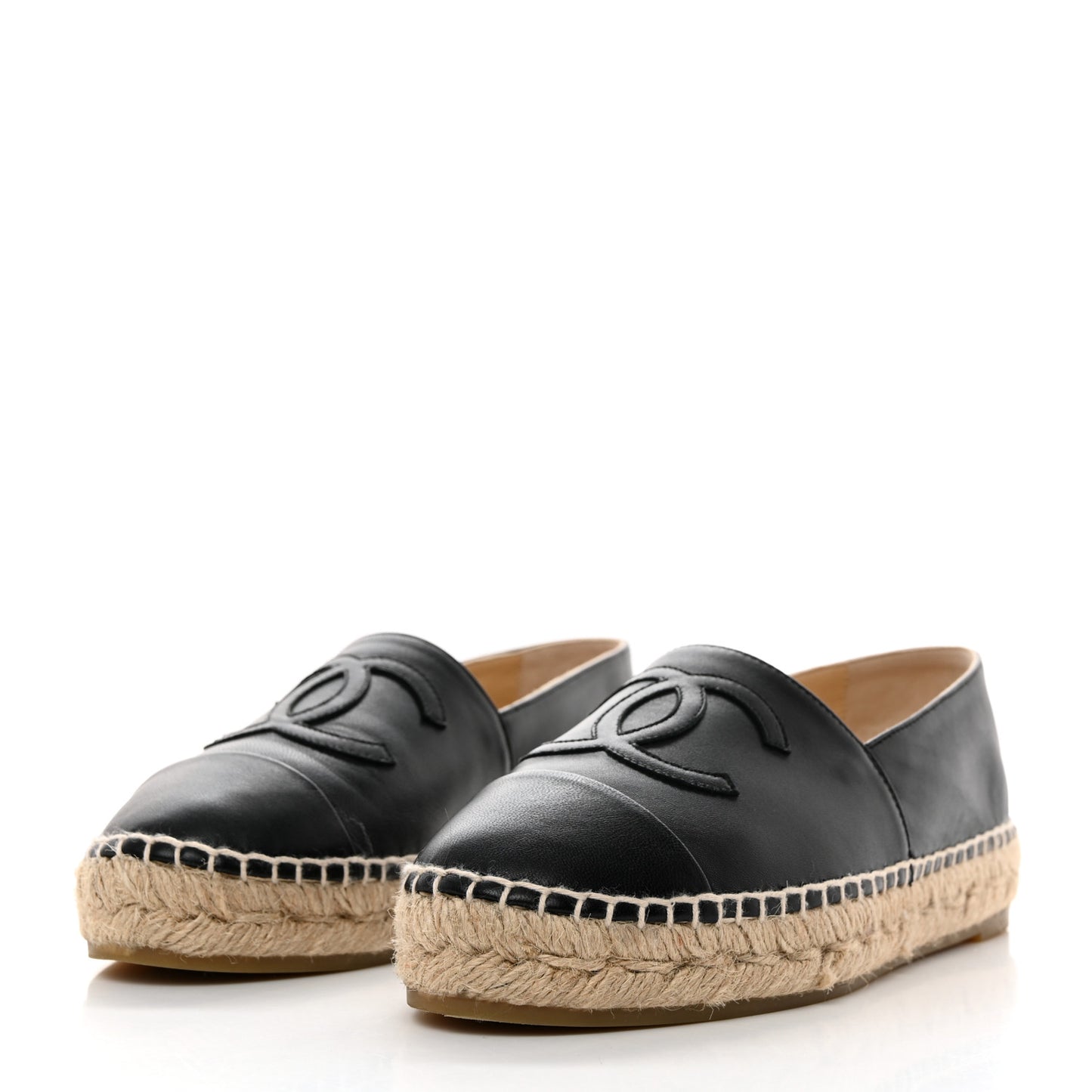 Lambskin CC Espadrilles 36 Black