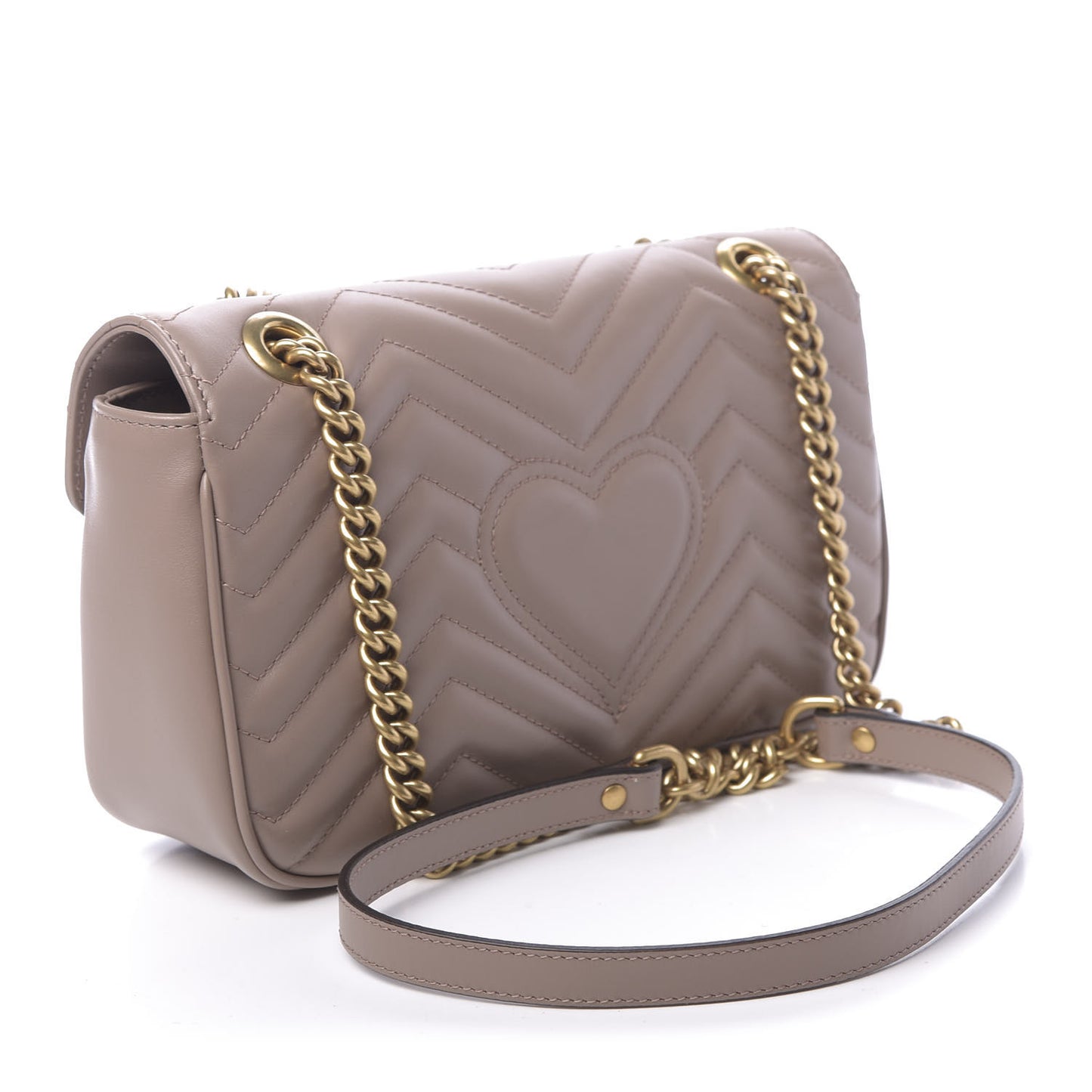 Calfskin Matelasse Small GG Marmont Shoulder Bag Porcelain Rose