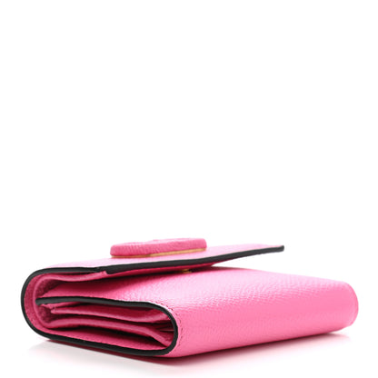 Valentino Garavani Grainy Calfskin VSling Compact Wallet Feminine Pink 4 of 9