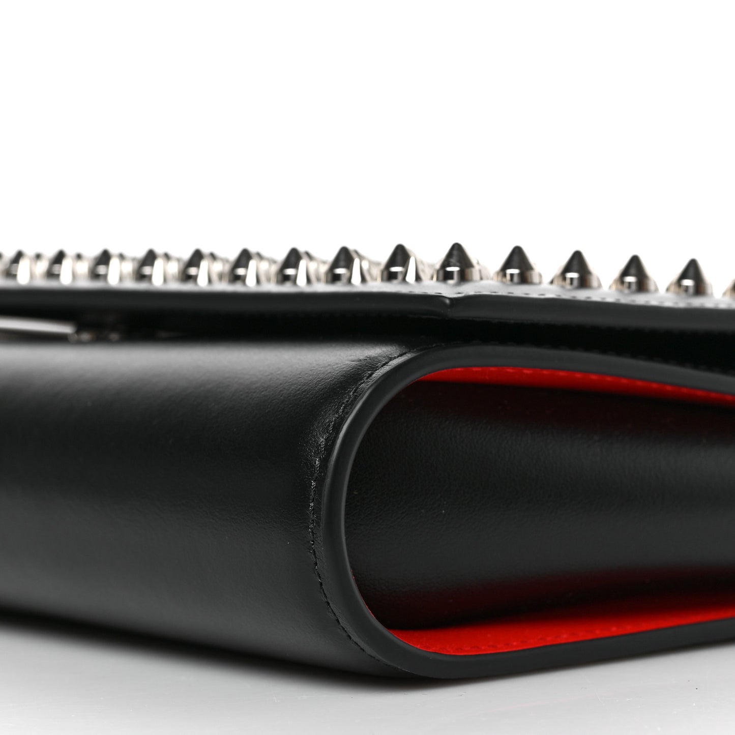 Calfskin Patent Spikes Paloma Clutch Clutch Black