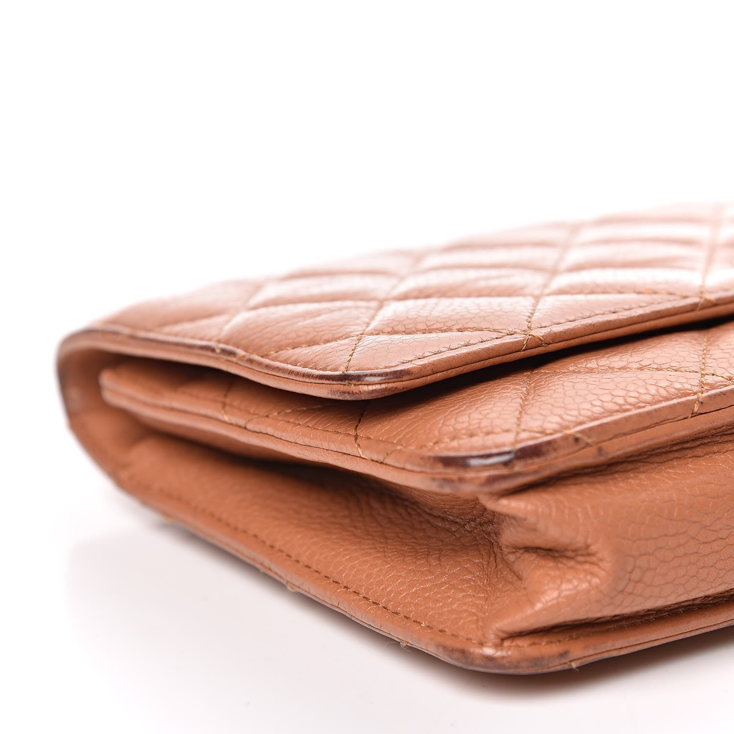 Chanel Caviar Quilted Wallet On Chain WOC Tan 9 of 23