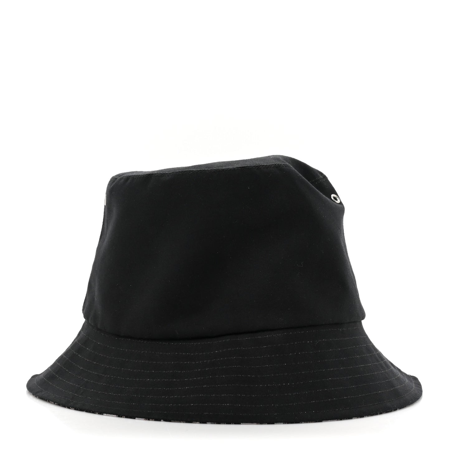 Polyester Cotton Oblique Teddy-D Brim Bucket Hat 58 Black