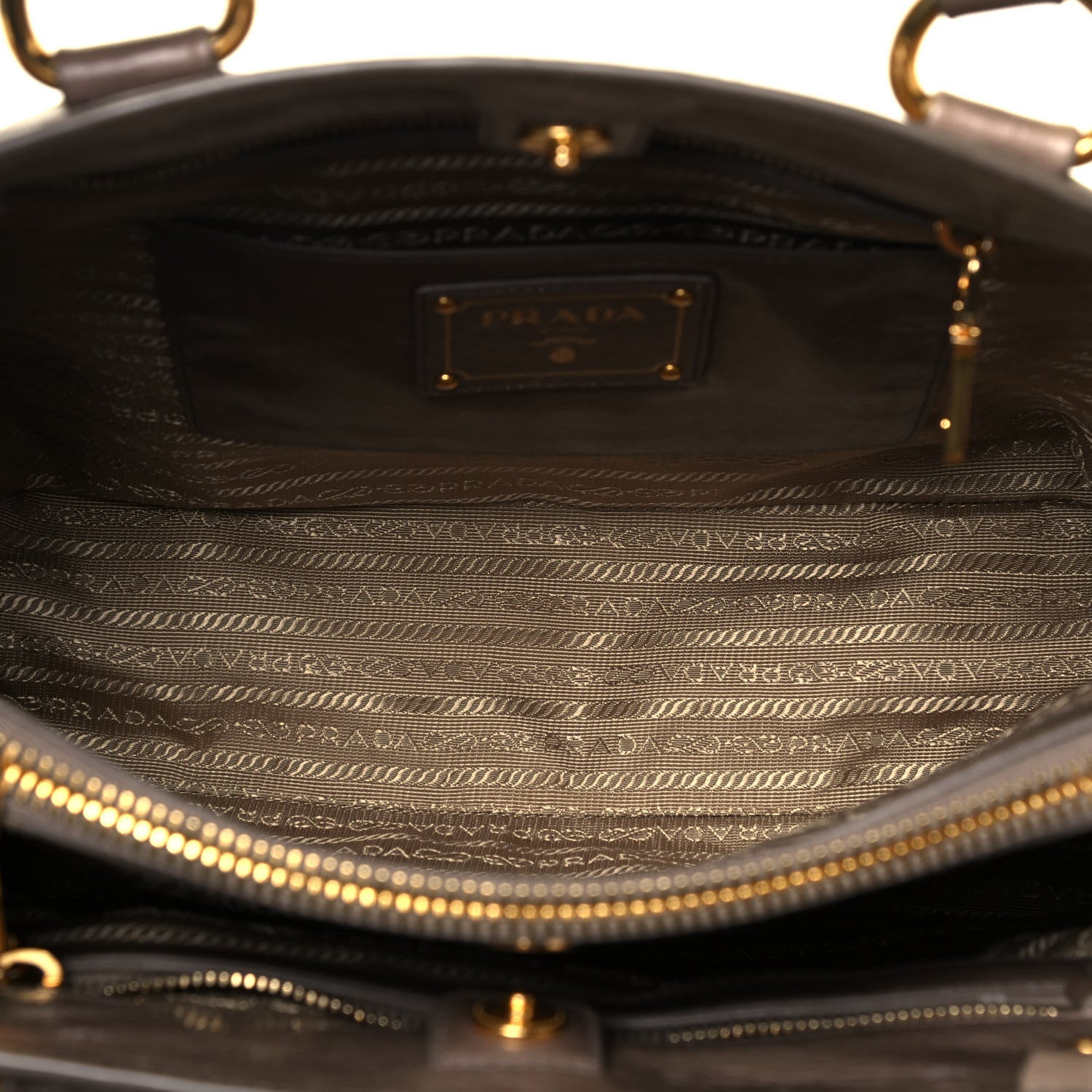 Prada Vitello Shine Tote Giunco 4 of 8