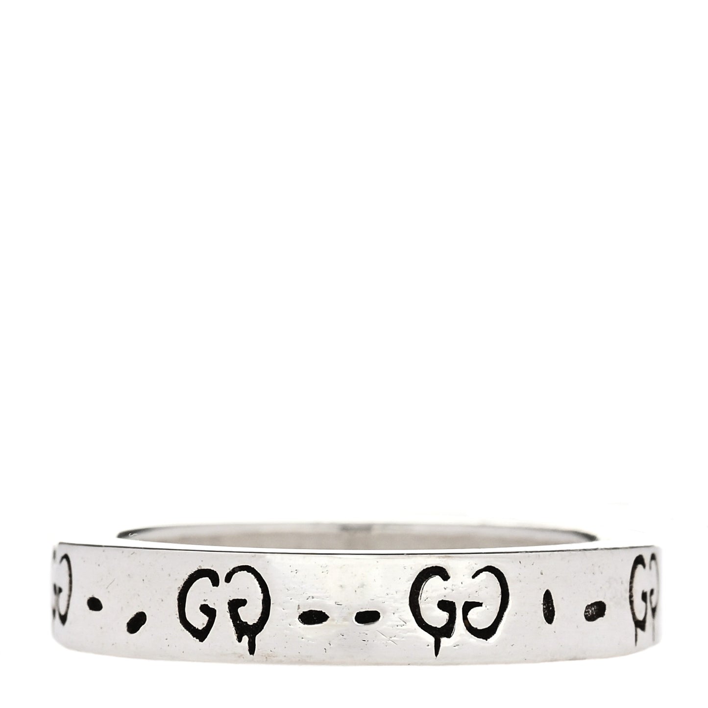 Sterling Silver Narrow GucciGhost Hamlet Skull Ring 54 7