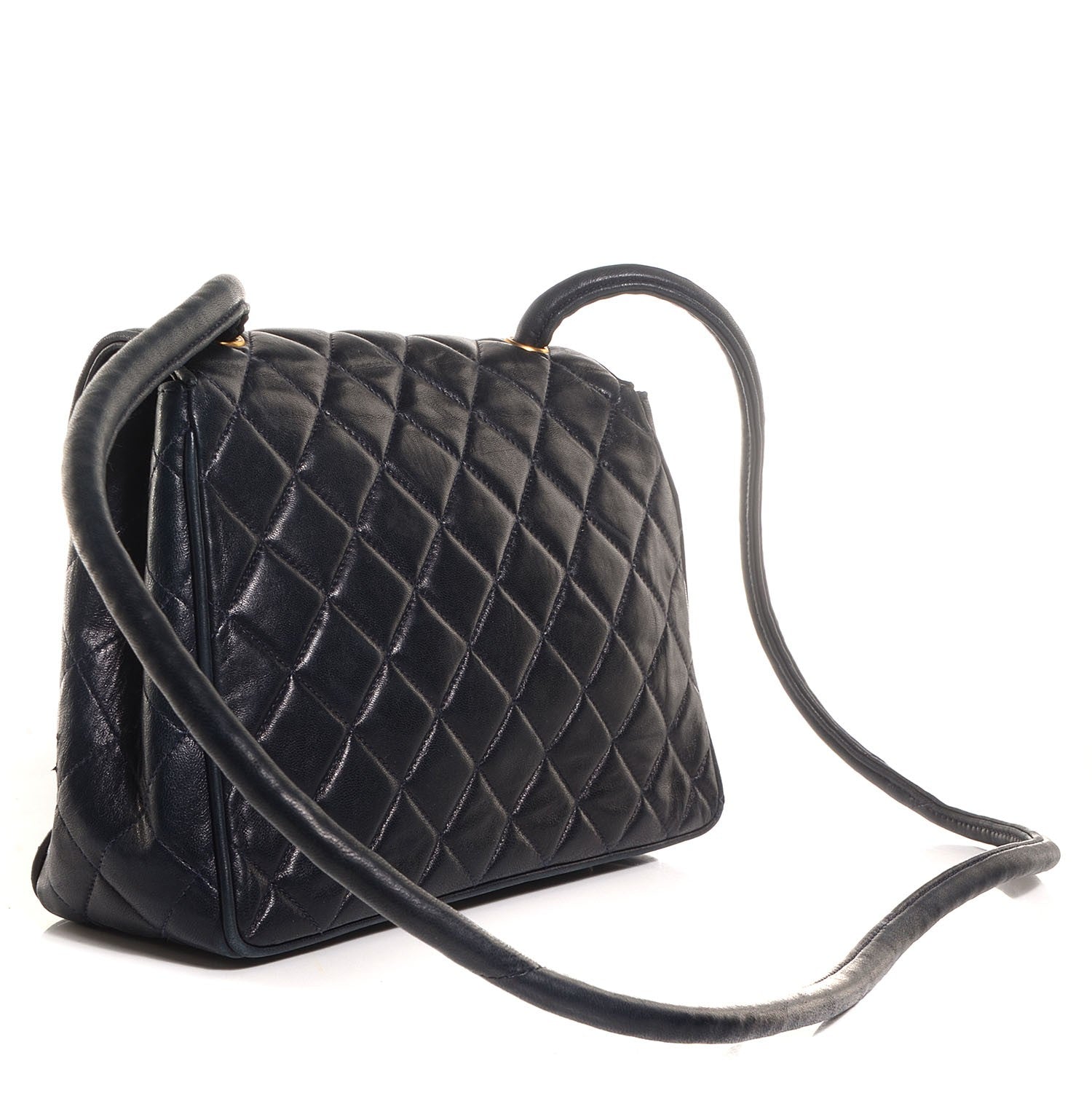 Chanel Lambskin Flap Bag in Navy 3 of 9
