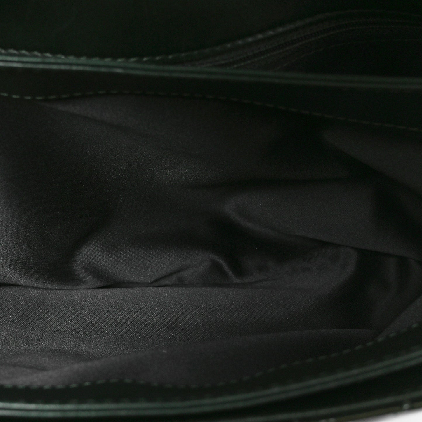 Patent Quilted 3 Jumbo Flap Dark Green