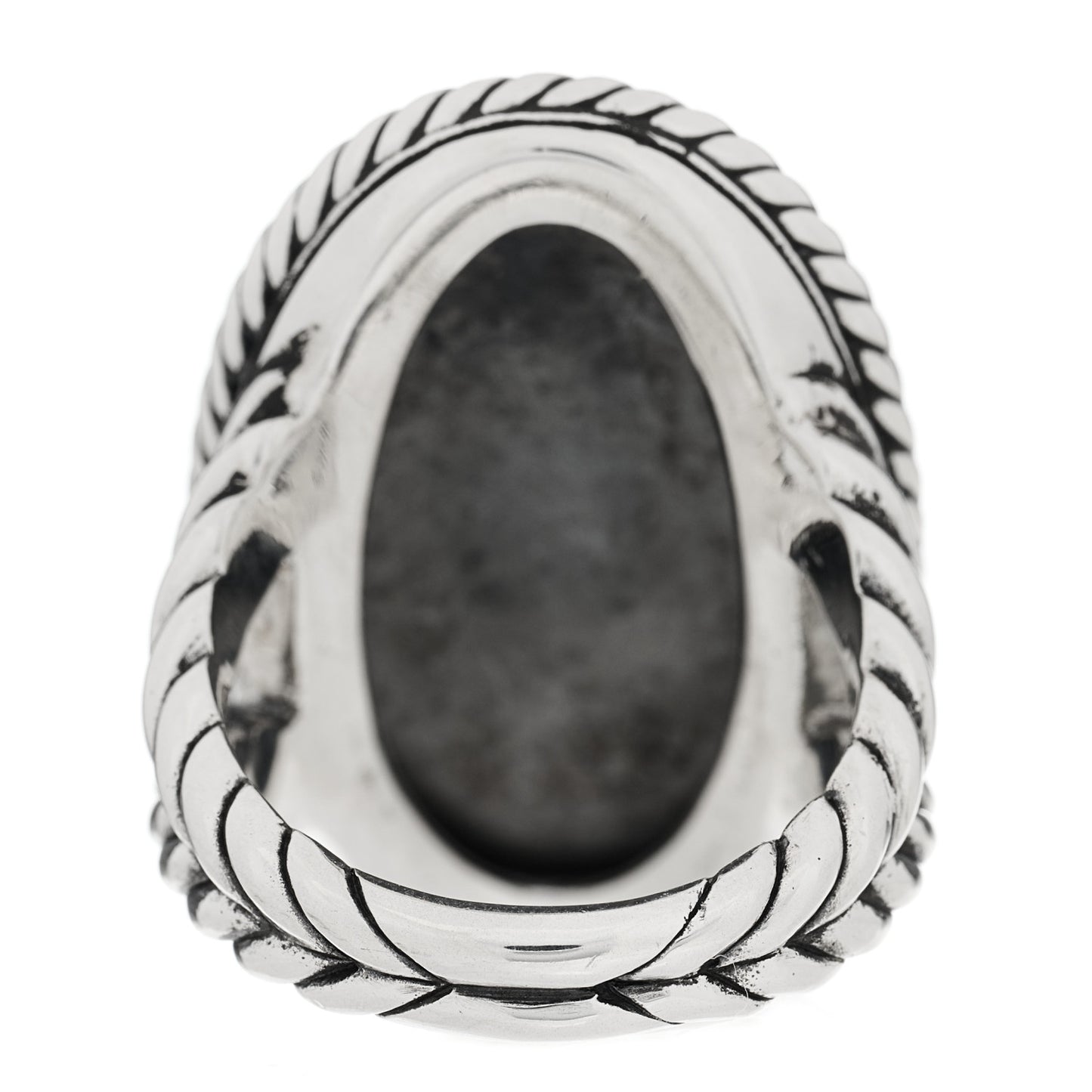 Sterling Silver Diamond Cable Coil Ring 54 7