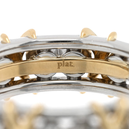 Tiffany Platinum 18K Yellow Gold Diamond Schlumberger Sixteen Stone Ring 55 7.25 5 of 6