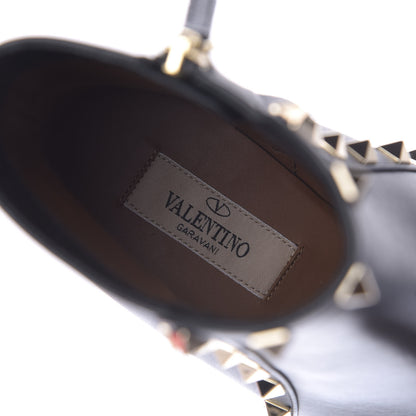 Valentino Garavani Smooth Calfskin Rockstud 40mm Ankle Boots 37.5 Black 8 of 12