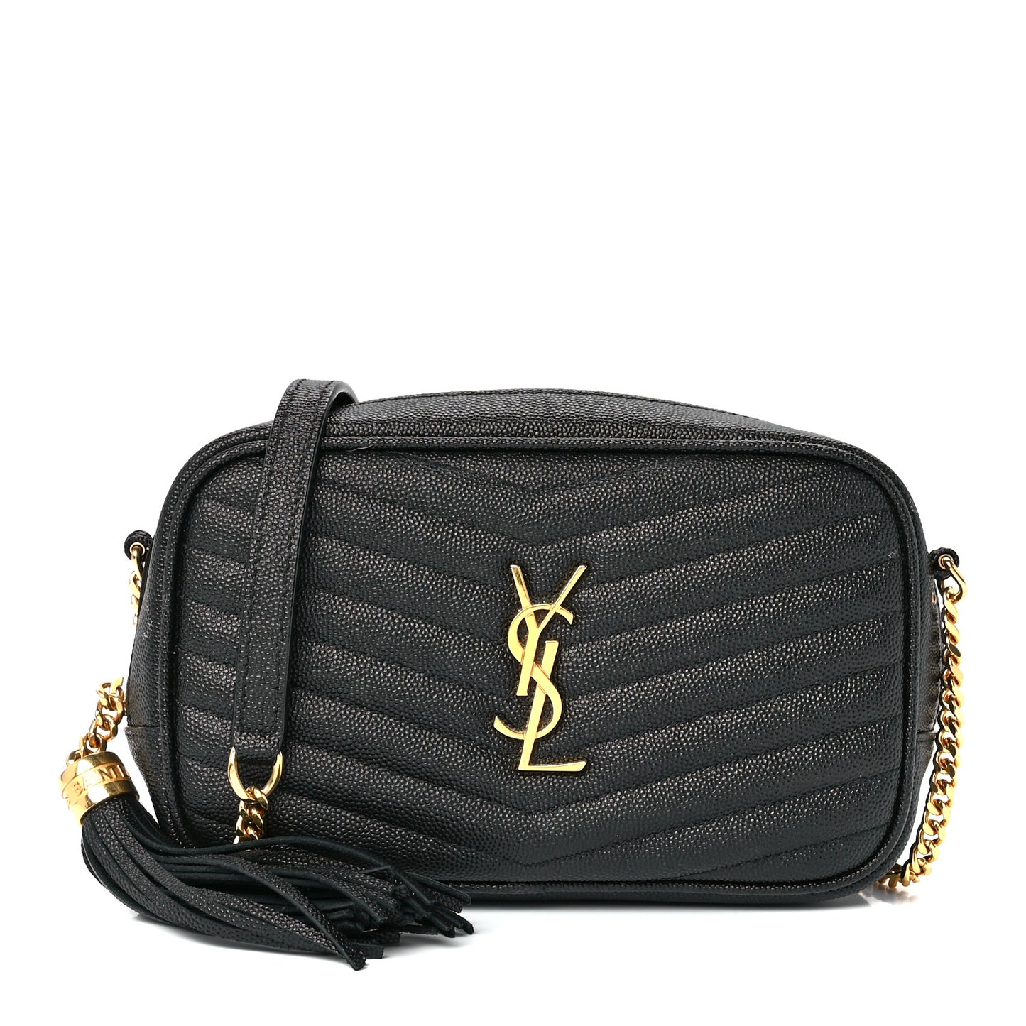 Grain De Poudre Matelasse Monogram Mini Lou Camera Bag Black