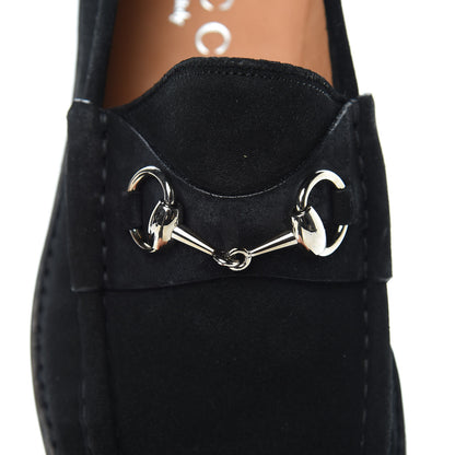 Gucci Suede Mens Horsebit Loafers 8 Black 9 of 10