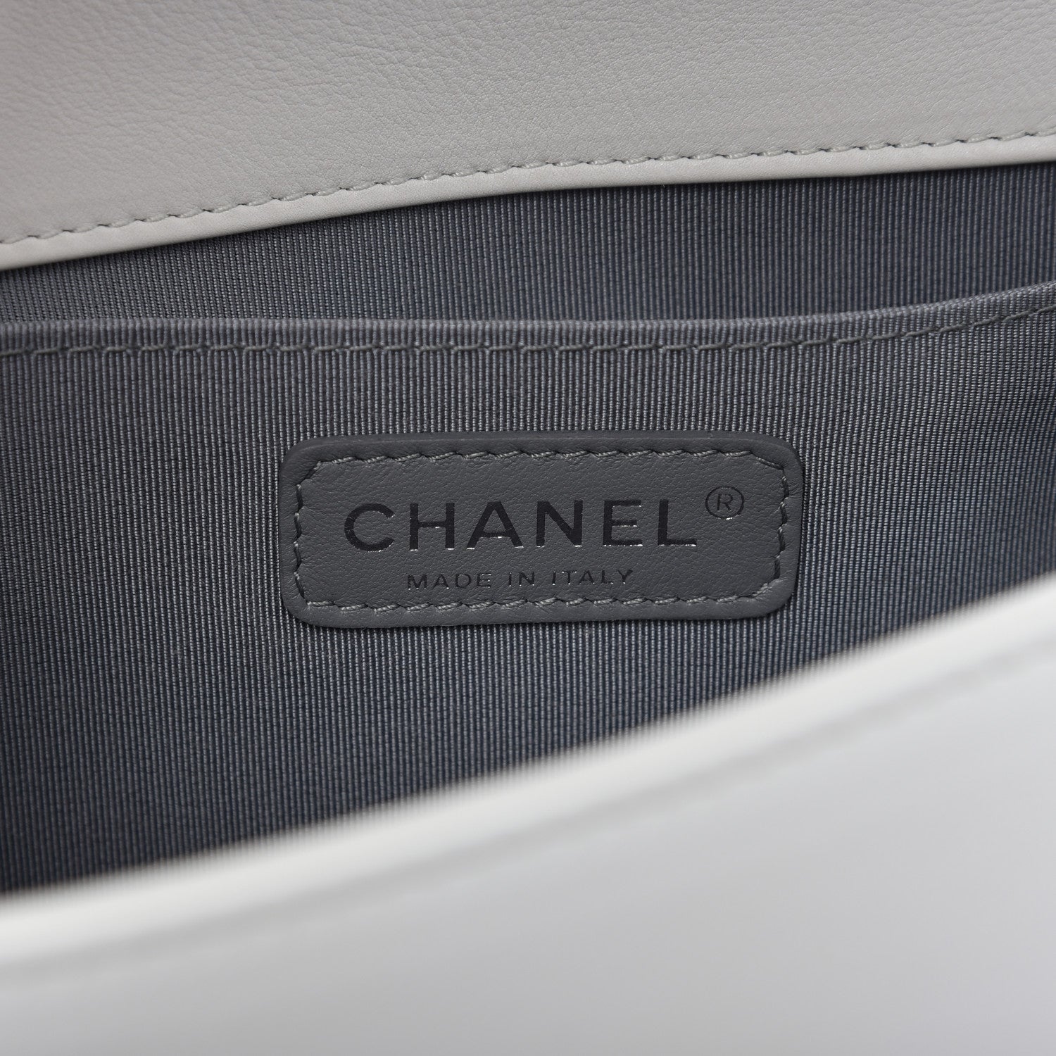 Chanel Calfskin Double Stitch Medium Boy Flap White 8 of 10