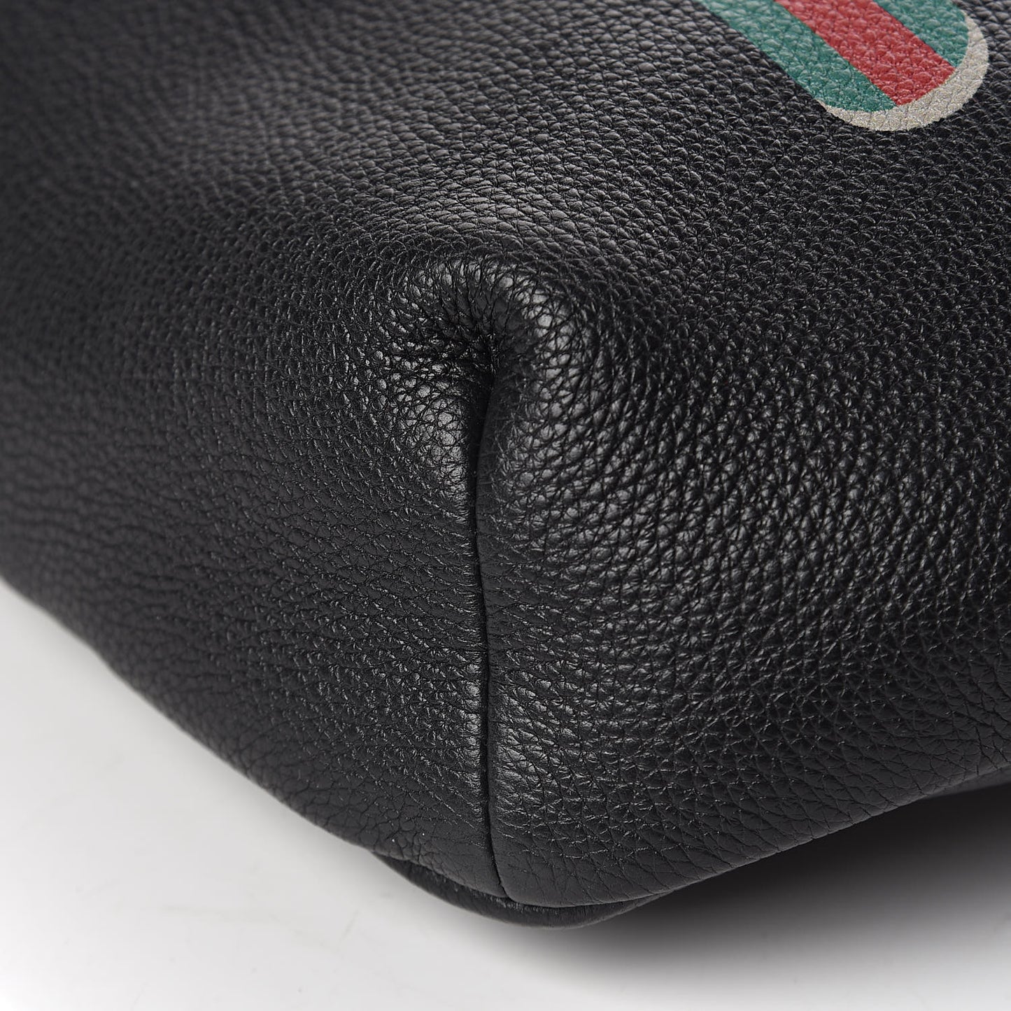 Grained Calfskin Logo Belt Bag Black