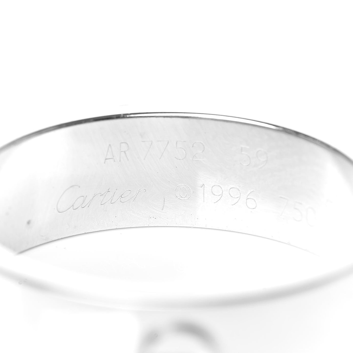 18K White Gold 5.5mm LOVE Ring 59 8.75