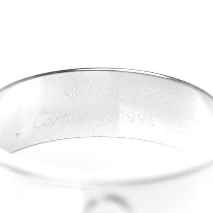 Cartier 18K White Gold 5.5mm LOVE Ring 59 8.75 4 of 5