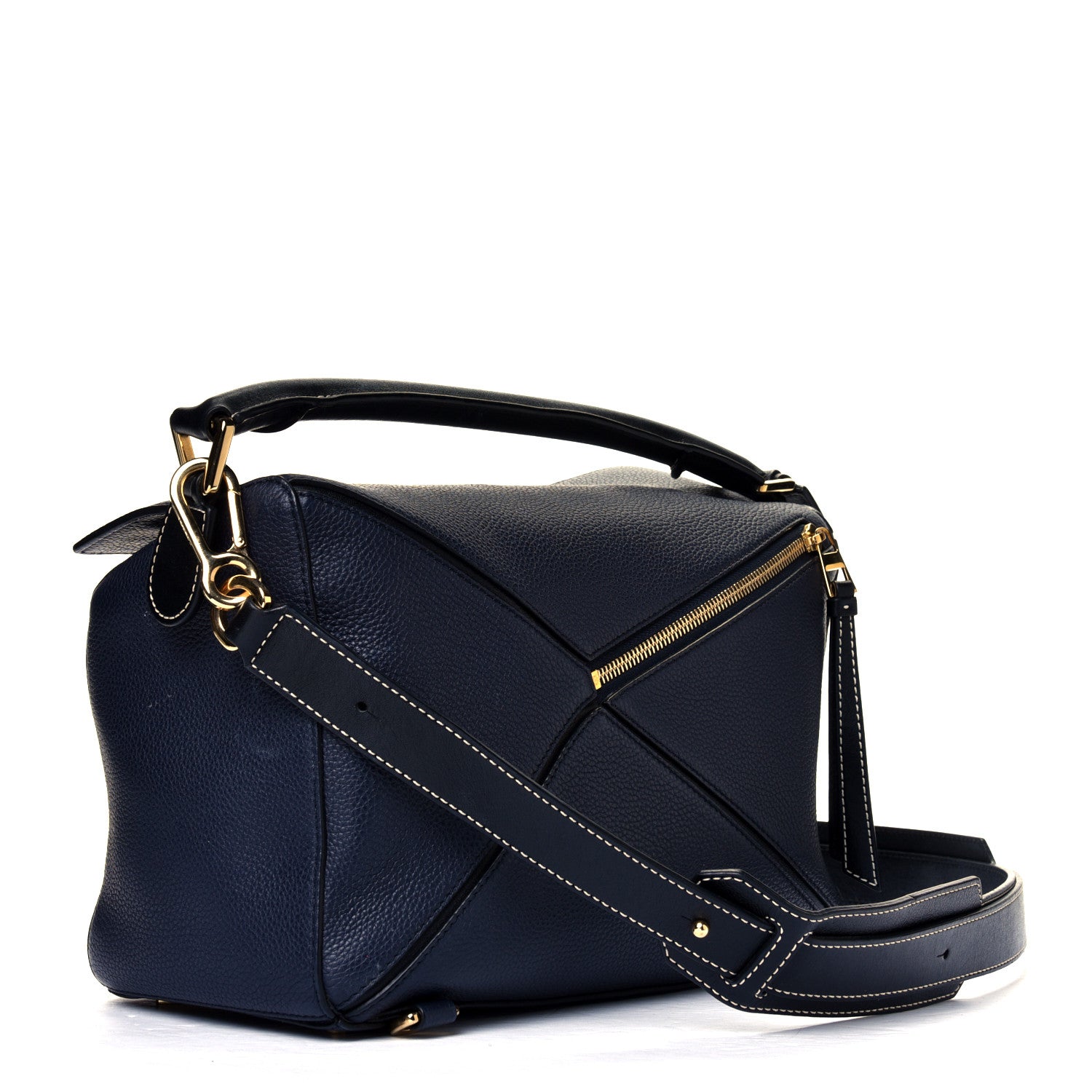 Loewe Calfskin Small Puzzle Bag Midnight Blue Black 2 of 8