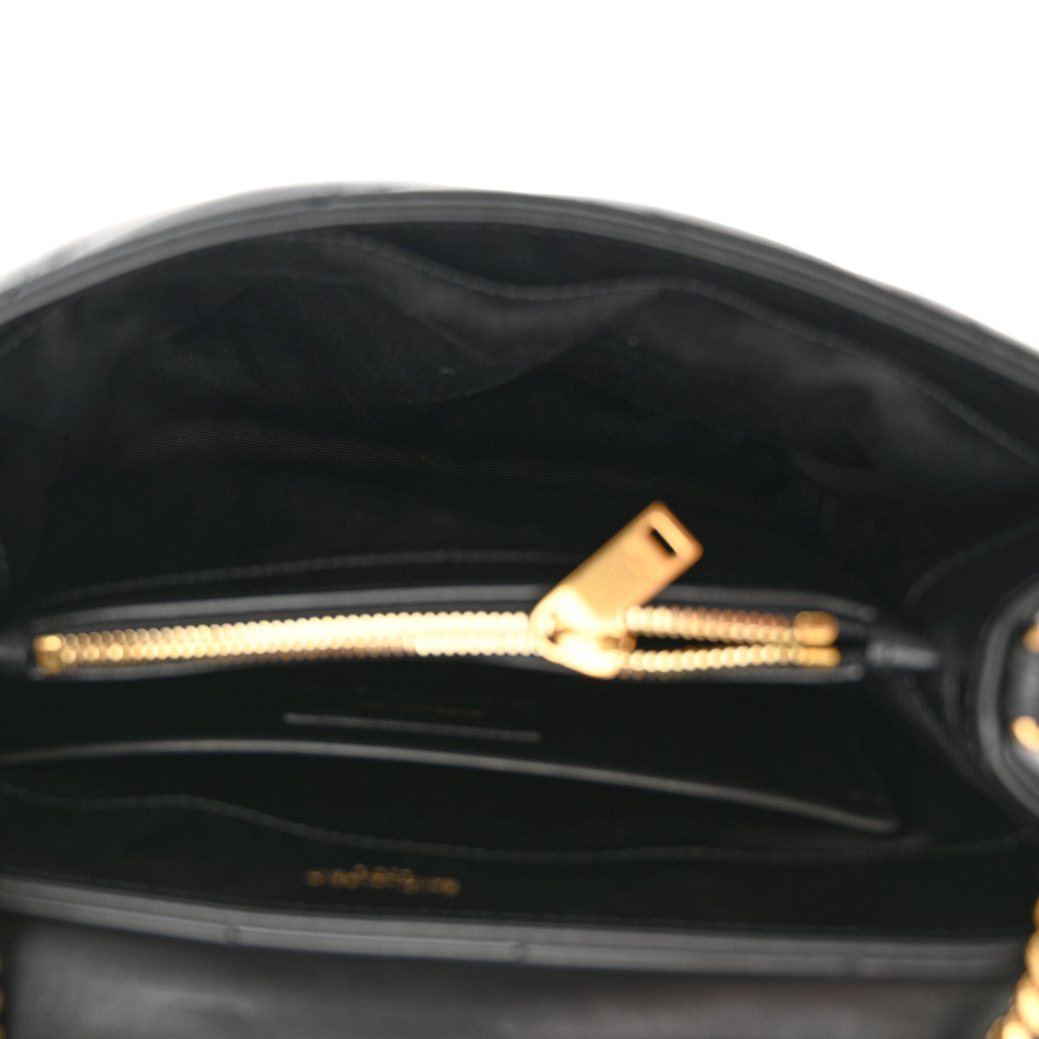 Saint Laurent Calfskin Y Quilted Monogram Small Loulou Chain Satchel Black 5 of 12
