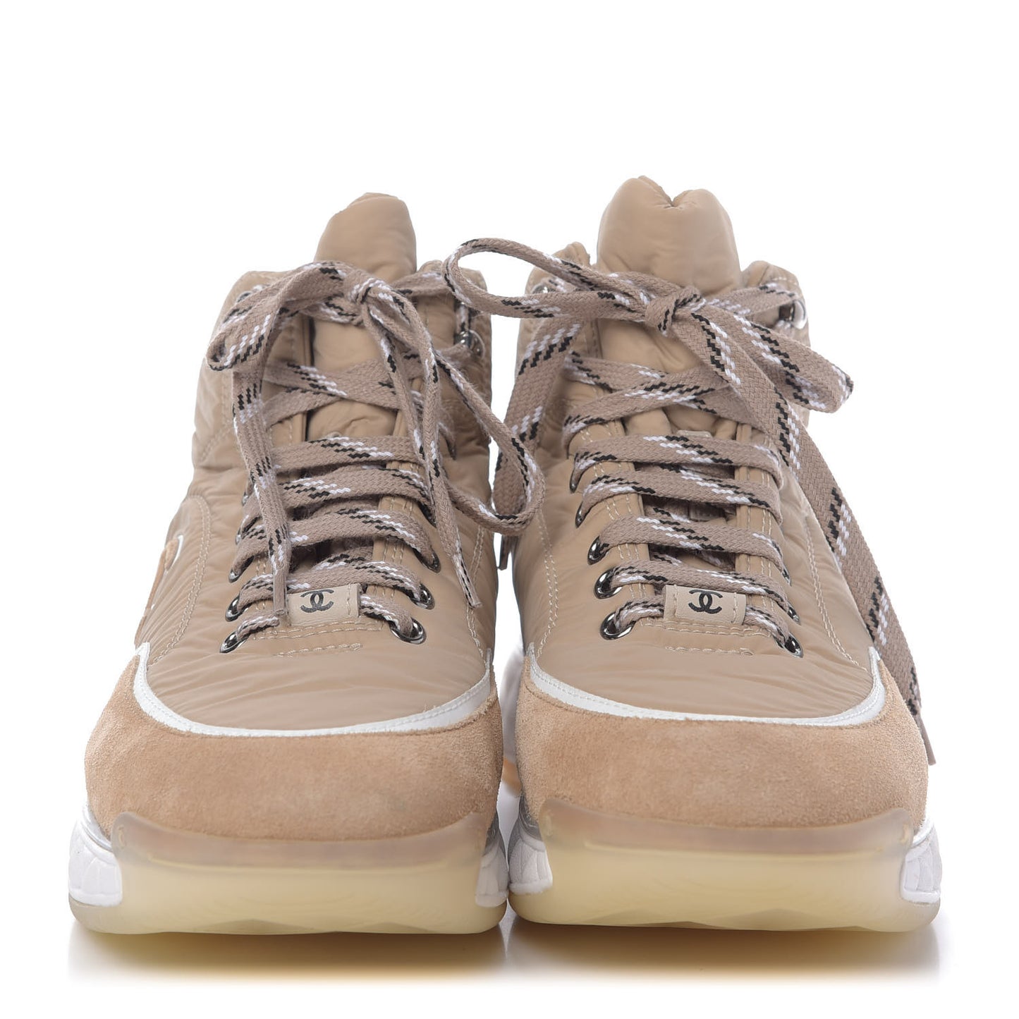Fabric Suede Womens CC Sneakers 40 Beige